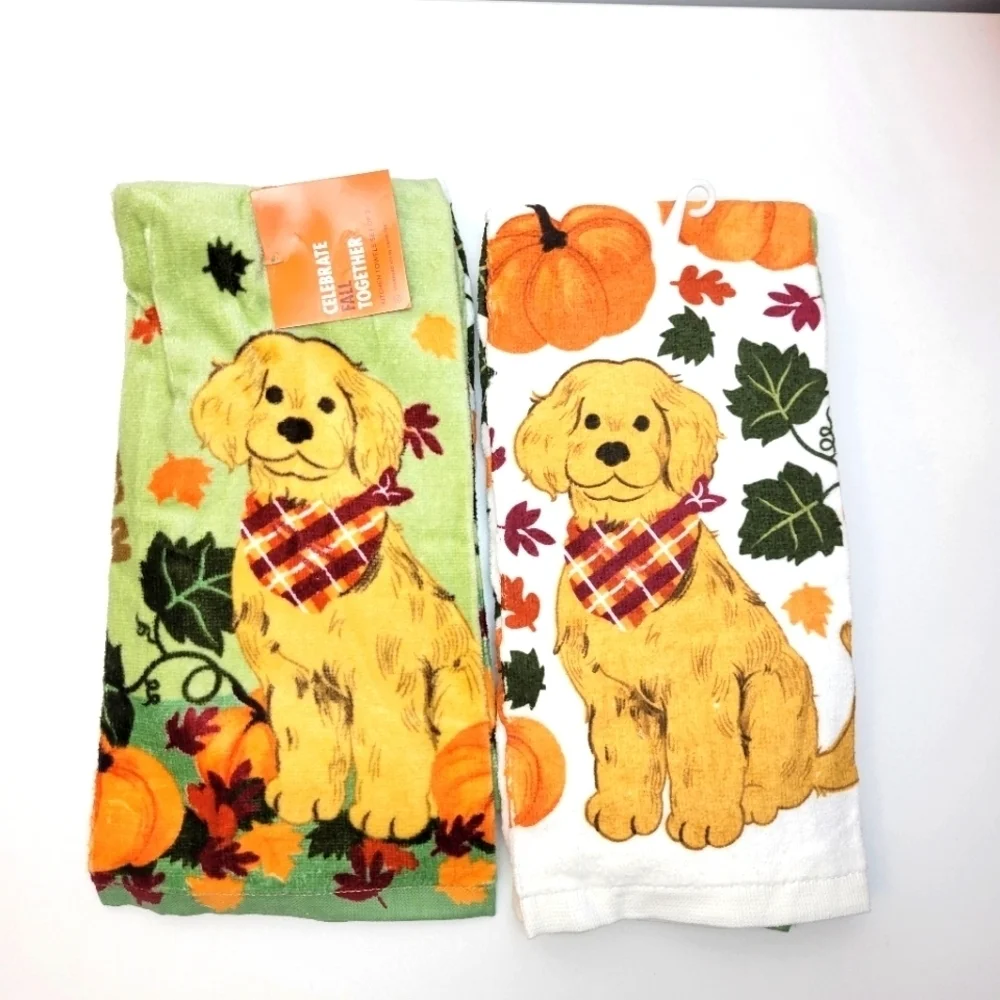 Fall kitchen towels labs